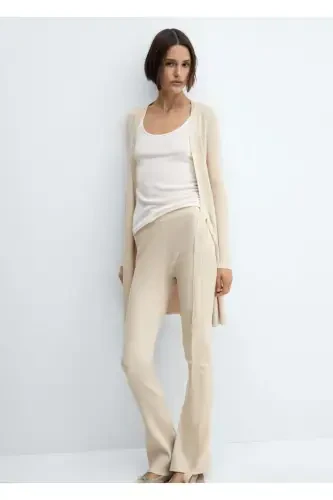 Wideleg ribana pants - 7