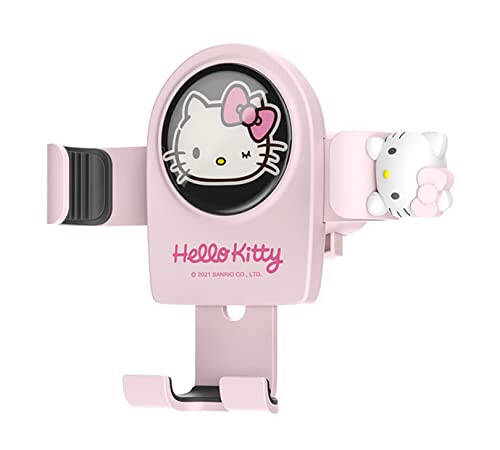 WIEEZN Cute Phone Mount for Car, Pink Cat Air Vent Clip Car Phone Holder Mount Fit for All Cell Phone, Pretty Car Accessories for Women and Girls - 1