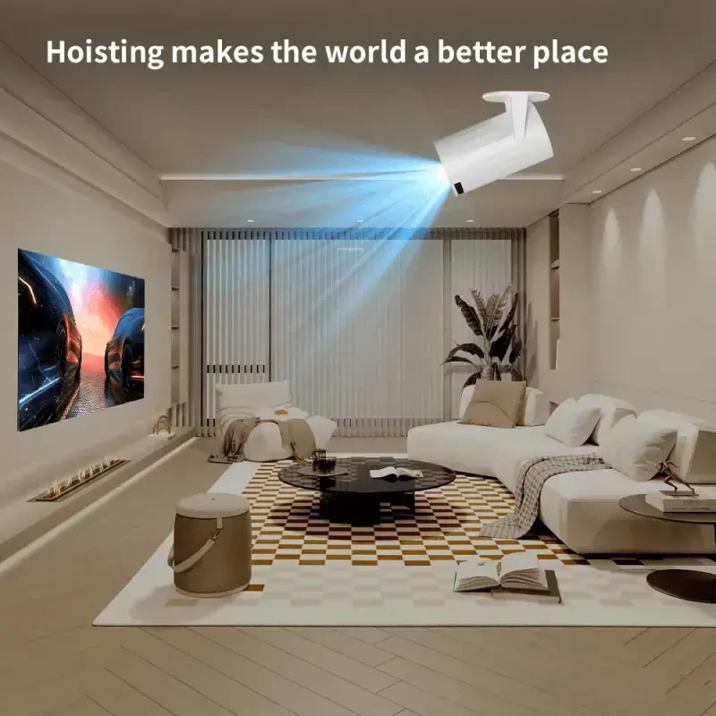 WiFi va Bluetoothli Proyektor 4K Mini Proyektor 1080P Full HD Uzoqdan Boshqariladigan Ekransiz Tashqi Kino Proektori - 2