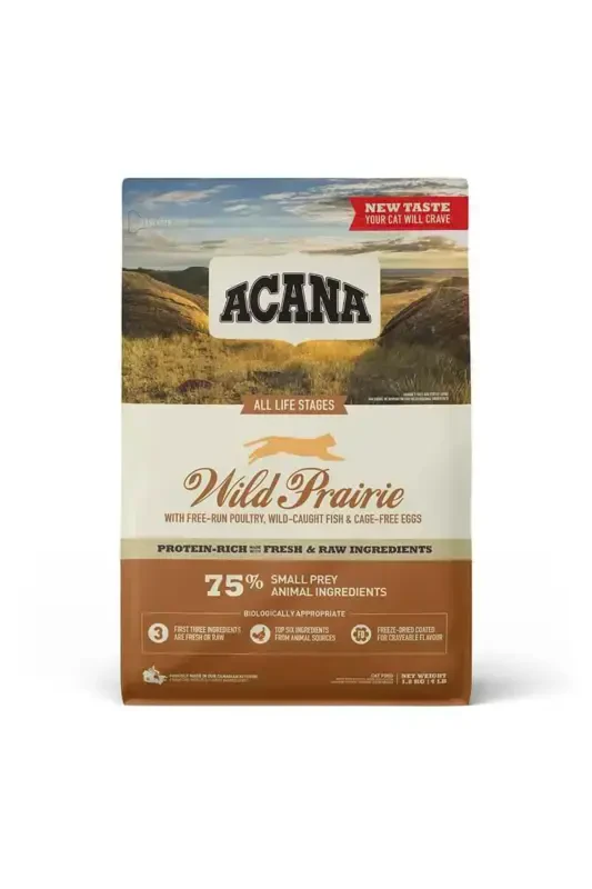 Wild Prairie Mushuk Oziq-Ovqat 1,8kg - Barcha Zotlar Va Hayot Bosqichlari Uchun - ACANA