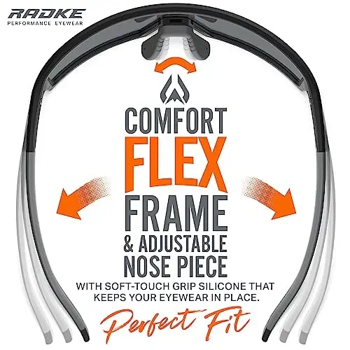 Wildhorn Radke MTB Cycling Glasses, UV400 Sports Ski Running Sunglasses for Women & Men, Baseball Glasses w/3 Swap Lenses - 5