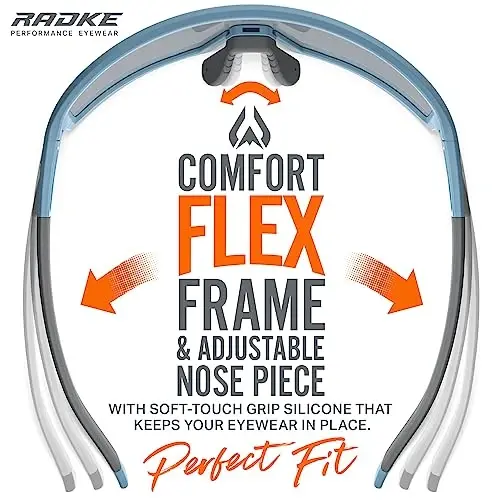 Wildhorn Radke MTB Cycling Glasses, UV400 Sports Ski Running Sunglasses for Women & Men, Baseball Glasses w/3 Swap Lenses - 5