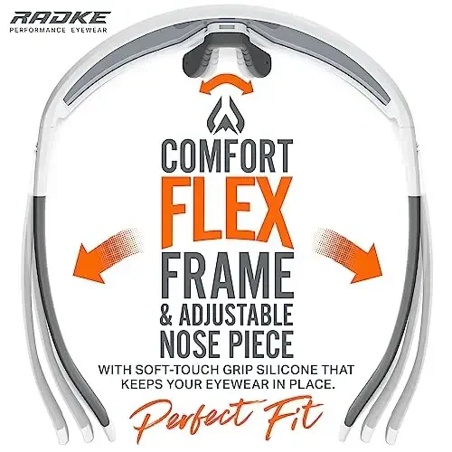 Wildhorn Radke MTB Bisiklet Gözlükleri, UV400 Spor Kayak Koşusu Gözlükleri Kadın ve Erkekler için, Beyzbol Gözlükleri 3 Değiştirilebilir Lensli - 5