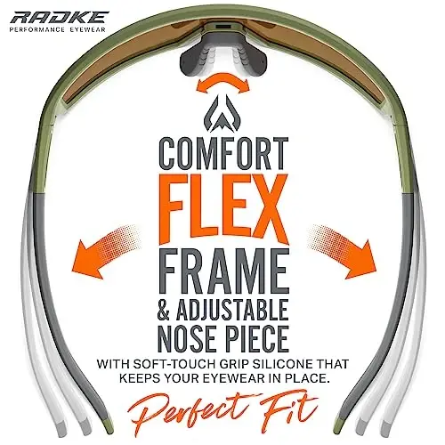 Wildhorn Radke MTB Cycling Glasses, UV400 Sports Ski Running Sunglasses for Women & Men, Baseball Glasses w/3 Swap Lenses - 5