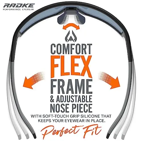 Wildhorn Radke MTB Velosiped Ko'zoynaklari, UV400 Sport Ski Yugurish Quyoshdan Saqlaydigan Ko'zoynaklar Ayollar va Erkaklar uchun, Beysbol Ko'zoynaklari 3 O'zgartiriladigan Linzalar bilan - 5