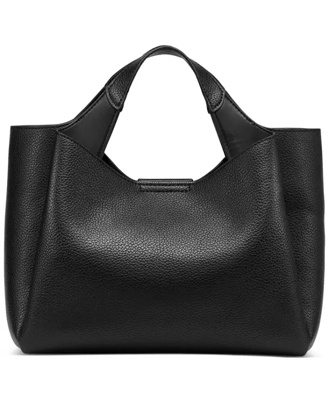 Willa Top Handle Satchel-Black/silv - 2