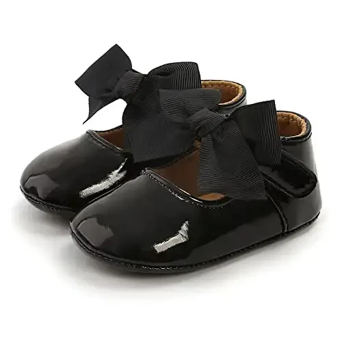 WILLFUN Baby Girls Mary Jane Flats Floral Princess Dress Crib Shoes Non-Slip for Toddler First Walkers - 4