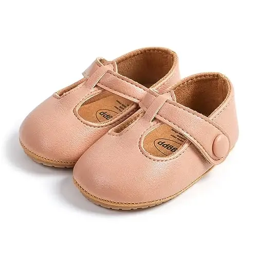 WILLFUN Baby Girls Mary Jane Flats Floral Princess Dress Crib Shoes Non-Slip for Toddler First Walkers - 4