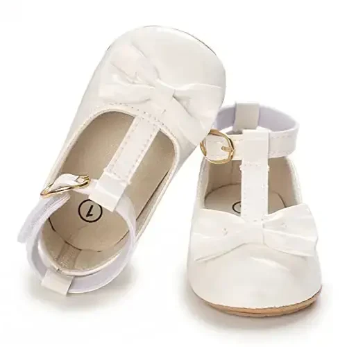 WILLFUN Baby Girls Mary Jane Flats Floral Princess Dress Crib Shoes Toddler uchun Sirpanmaydigan Birinchi Qadam O'yinchoqlar - 5