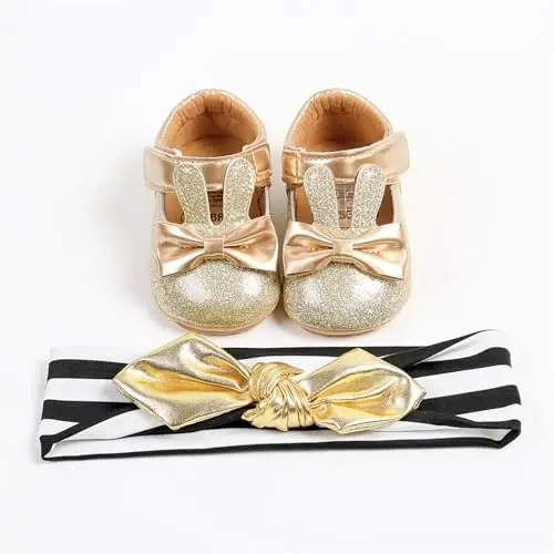 WILLFUN Baby Girls Mary Jane Flats Floral Princess Dress Crib Shoes Toddler uchun Sirpanmaydigan Birinchi Qadam Qo'yuvchilar - 2