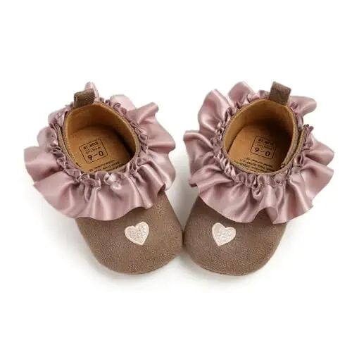 WILLFUN Baby Girls Mary Jane Flats Floral Princess Dress Crib Shoes Toddler uchun Yiqilmaydigan Birinchi Qadam O'rganuvchilar uchun - 6