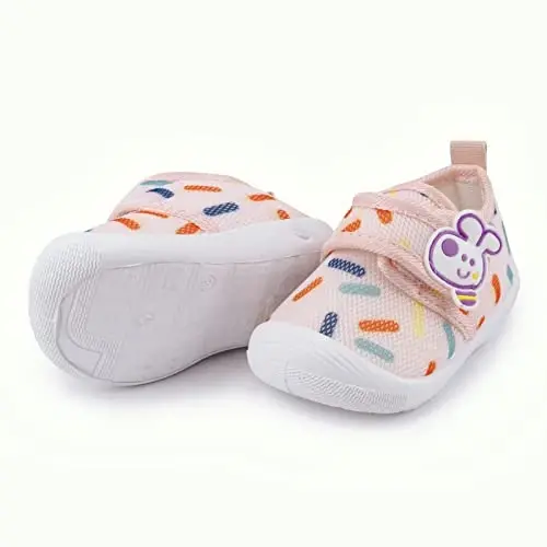 WILLFUN Toddler Squeaky Shoes Baby Boy Girl First-Walking Sneakers Infant Soft Sole Little Kid Trainers for 0-3-Year-old First Walkers - 4