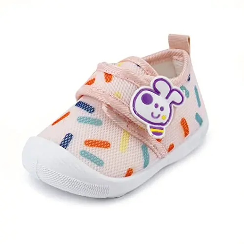 WILLFUN Toddler Squeaky Shoes Baby Boy Girl First-Walking Sneakers Infant Soft Sole Little Kid Trainers for 0-3-Year-old First Walkers - WILLFUN