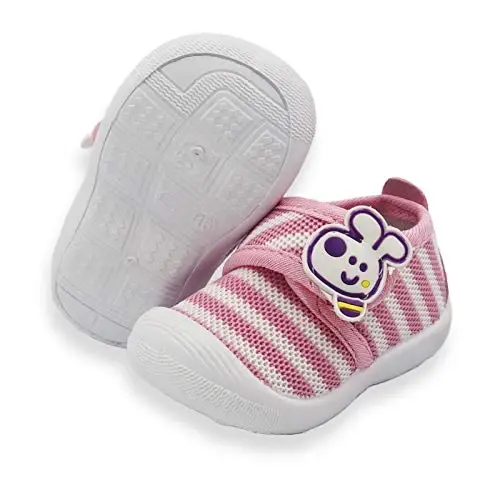 WILLFUN Toddler Squeaky Shoes Baby Boy Girl First-Walking Sneakers Infant Soft Sole Little Kid Trainers for 0-3-Year-old First Walkers - 1