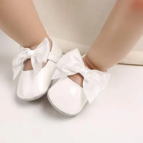 WILLFUN Baby Girls Mary Jane Flats Floral Princess Dress Crib Shoes Non-Slip for Toddler First Walkers - 3