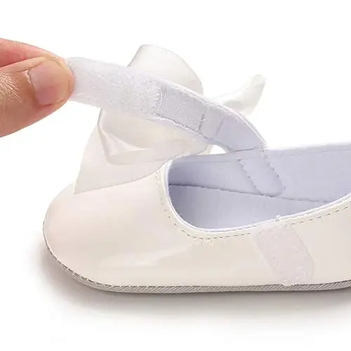 WILLFUN Baby Girls Mary Jane Flats Floral Princess Dress Crib Shoes Non-Slip for Toddler First Walkers - 7