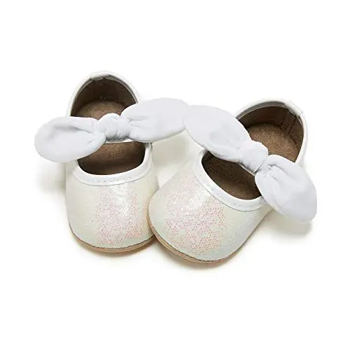 WILLFUN Baby Girls Mary Jane Flats Floral Princess Dress Crib Shoes Non-Slip for Toddler First Walkers - 4