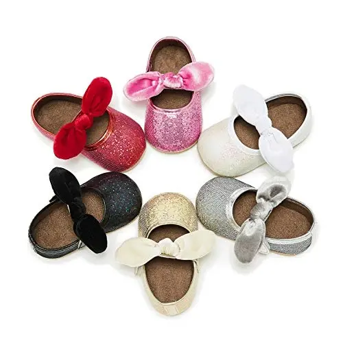 WILLFUN Baby Girls Mary Jane Flats Floral Princess Dress Crib Shoes Non-Slip for Toddler First Walkers - WILLFUN (1)