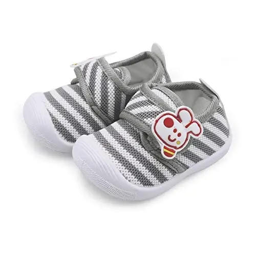 WILLFUN Toddler G'ijjak poyabzal Chaqaloq o'g'il qiz Birinchi qadam qo'yadigan krossovkalar Go'dak Yumshoq taglik Kichkintoy poyabzallari 0-3 yoshli Birinchi qadam tashlovchilar uchun - 3
