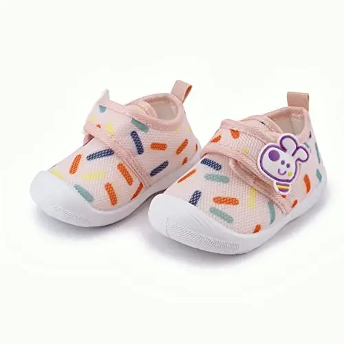 WILLFUN Toddler g'ijjaklaydigan poyabzal chaqaloq o'g'il qiz birinchi qadam qo'yadigan krossovkalar go'dak yumshoq taglik kichkintoy sport poyabzali 0-3 yoshli birinchi yuruvchilar uchun - 3