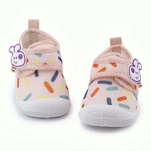 WILLFUN Toddler g'ijjaklaydigan poyabzal chaqaloq o'g'il qiz birinchi qadam qo'yadigan krossovkalar go'dak yumshoq taglik kichkintoy sport poyabzali 0-3 yoshli birinchi yuruvchilar uchun - 5