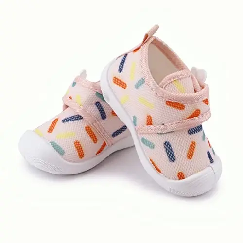 WILLFUN Toddler Squeaky Shoes Baby Boy Girl First-Walking Sneakers Infant Soft Sole Little Kid Trainers for 0-3-Year-old First Walkers - 7