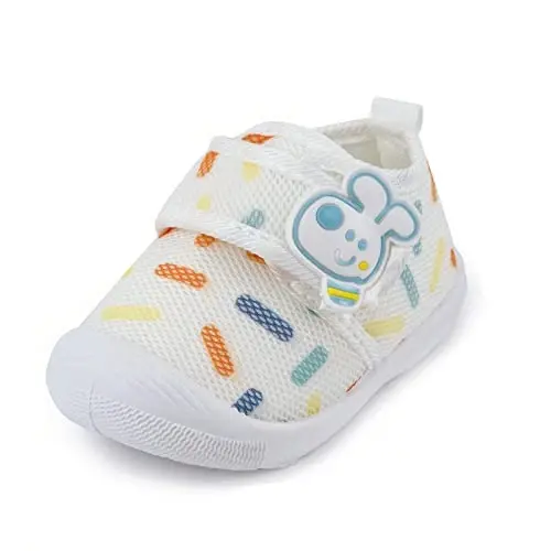 WILLFUN Toddler Squeaky Shoes Baby Boy Girl First-Walking Sneakers Infant Soft Sole Little Kid Trainers for 0-3-Year-old First Walkers 
