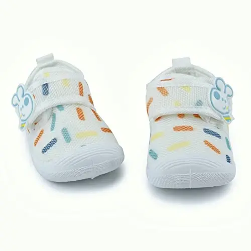 WILLFUN Toddler Squeaky Shoes Baby Boy Girl First-Walking Sneakers Infant Soft Sole Little Kid Trainers for 0-3-Year-old First Walkers - 6