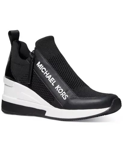Willis Knit Trainer Wedge Sneakers - 1