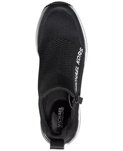 Women's Willis Trainer Wedge Sneakers - Black Knit - 4