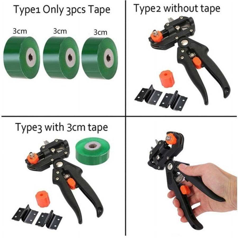 Willstar New Grafting Machine Garden Tools with 3 Blades Chopper Tree Grafting Tools Secateurs Scissors Grafting KIT - 2