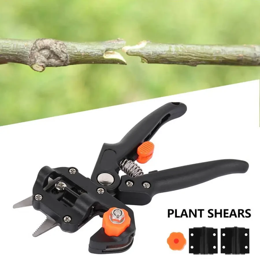 Willstar New Grafting Machine Garden Tools with 3 Blades Chopper Tree Grafting Tools Secateurs Scissors Grafting KIT- - 6
