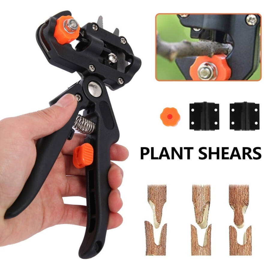 Willstar New Grafting Machine Garden Tools with 3 Blades Chopper Tree Grafting Tools Secateurs Scissors Grafting KIT - 3
