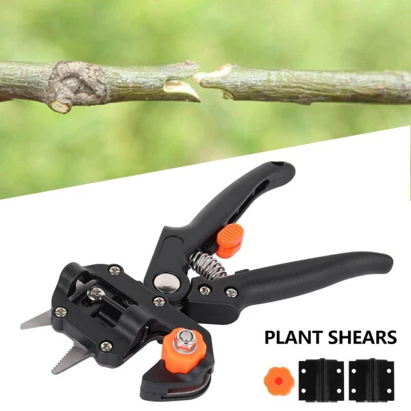 Willstar New Grafting Machine Garden Tools with 3 Blades Chopper Tree Grafting Tools Secateurs Scissors Grafting KIT - 6