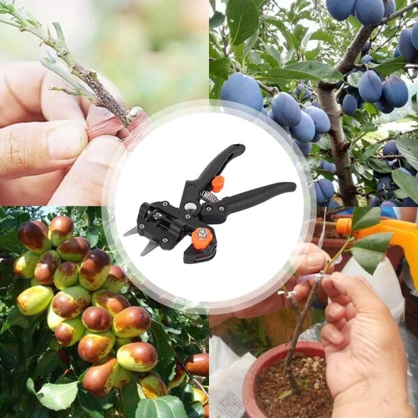 Willstar New Grafting Machine Garden Tools with 3 Blades Chopper Tree Grafting Tools Secateurs Scissors Grafting KIT - 9