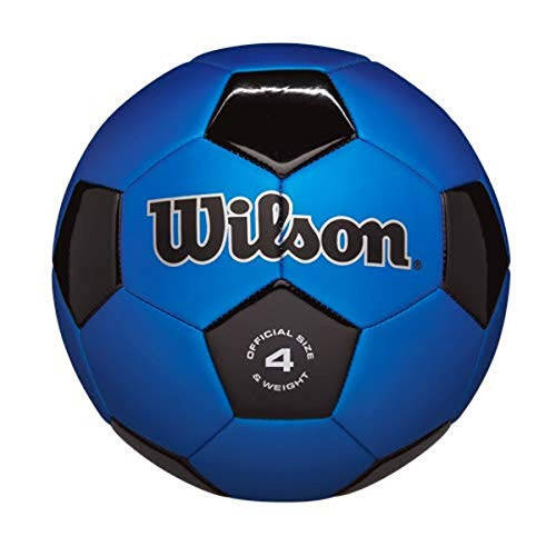 WILSON An'anaviy Futbol To'pi, Kattalar Uchun, 4-o'lcham, Qora/Ko'k - 1