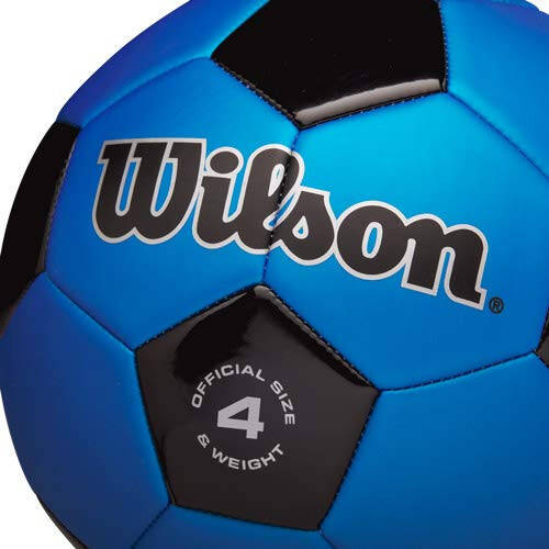 WILSON Geleneksel Futbol Topu, Yetişkin, 4 Numara, Siyah/Kırmızı - 3