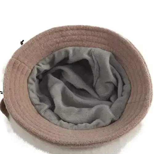 Wimdream Women Angola Jun Angli Yün Qishki Shlyapalar - Feltdan Yasalgan Beanie Bere, Kovshok Shlyapalar va Bill bilan - Kobby Nyusboy Kepka - Qo'lda tayyorlangan - 6