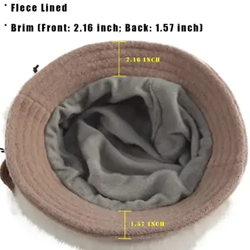 Wimdream Women Angola Jun Angli Yün Qishki Shlyapalar - Feltdan Yasalgan Beanie Bere, Kovshok Shlyapalar va Bill bilan - Kobby Nyusboy Kepka - Qo'lda tayyorlangan - 7