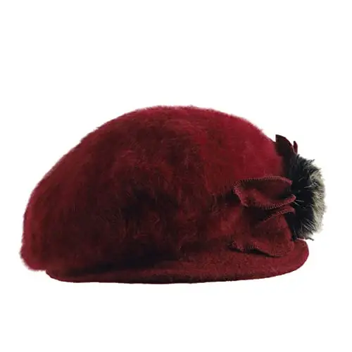 Wimdream Women Angola Wool Qishki Shlyapalar - Felt Wool Beanie Beret Paqirli Shlyapalar Bill bilan - Cabbie Newsboy Kepka - Qo'lda ishlangan - 5