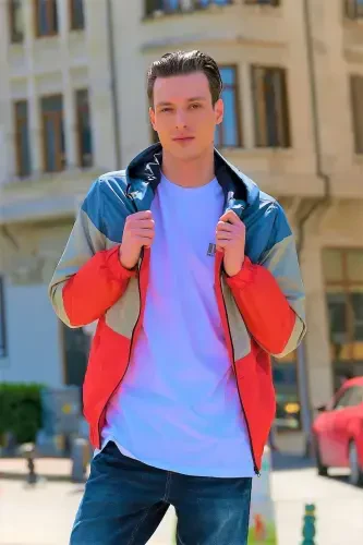 Wind and Water Resistant Waterproof Raincoat-Blue - 1