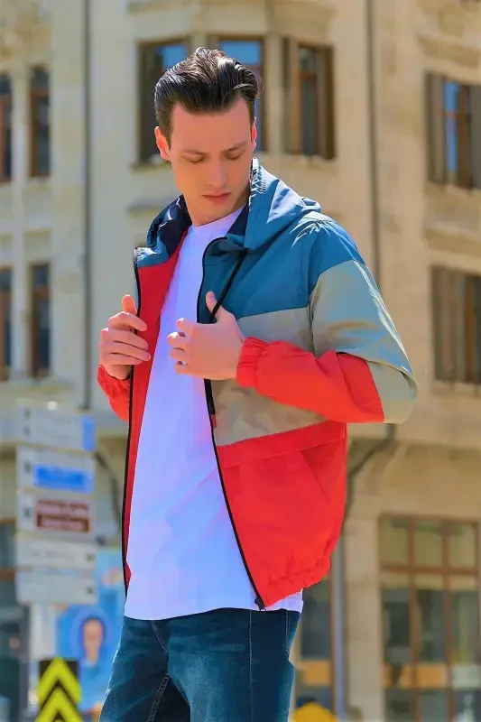 Wind and Water Resistant Waterproof Raincoat-Blue - 2