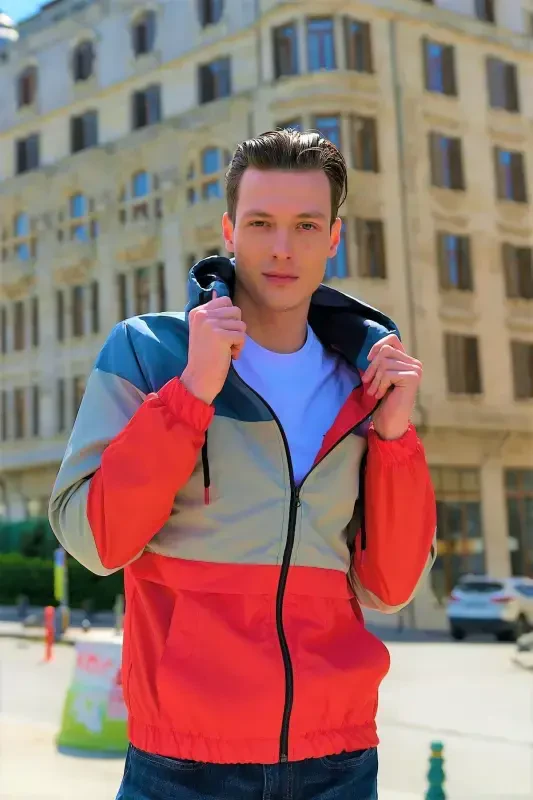 Wind and Water Resistant Waterproof Raincoat-Blue - 5