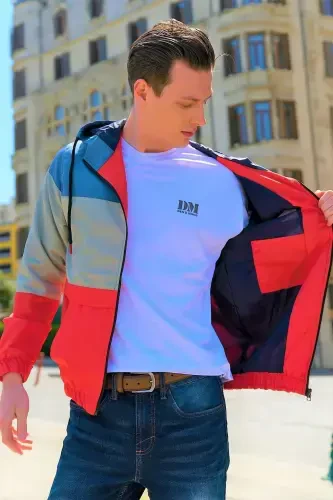 Wind and Water Resistant Waterproof Raincoat-Blue - 6