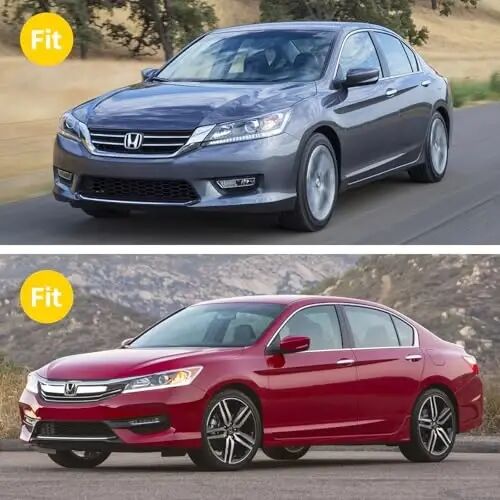 Window Visors for Honda Accord 2008-2017, Rain Guards Vent Shade Shield Deflector Dark Smoke 08 09 10 11 12, Tape-On, 4PCS - 1