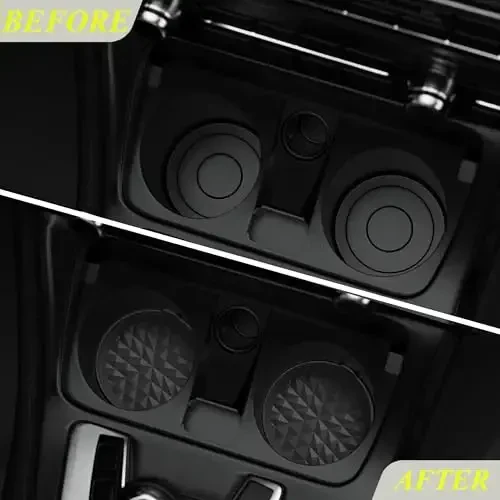 Wingcases Avtomobil stakanlari 3,15 dyuym[4 dona] SUV va yuk mashinalari uchun avtomobil aksessuarlari, silikon gilamchalar, sirpanmaydigan, avtomobil stakanlari uchun tagliklar, avtomobil ichki aksessuarlari, dekor, sovg'a qora - 3