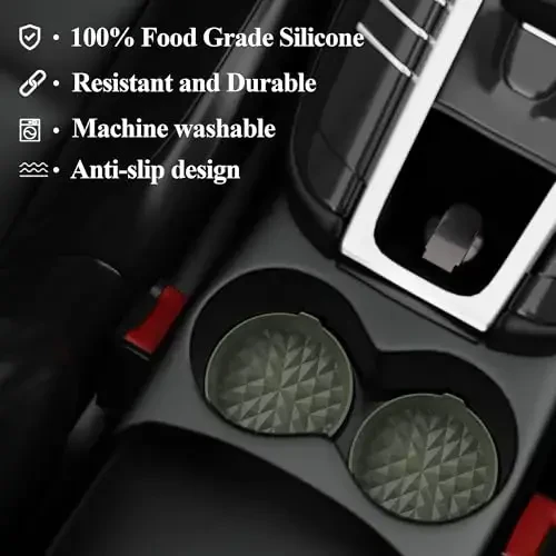 Wingcases Avtomobil tagliklari 3,15 dyuym [4 dona] SUV va yuk mashinalari uchun avtomobil aksessuarlari, silikon gilamchalar, sirpanmaydigan, avtomobil stakan ushlagichlari, avtomobil ichki aksessuarlari, dekor, sovg'a zaytun yashil - 4