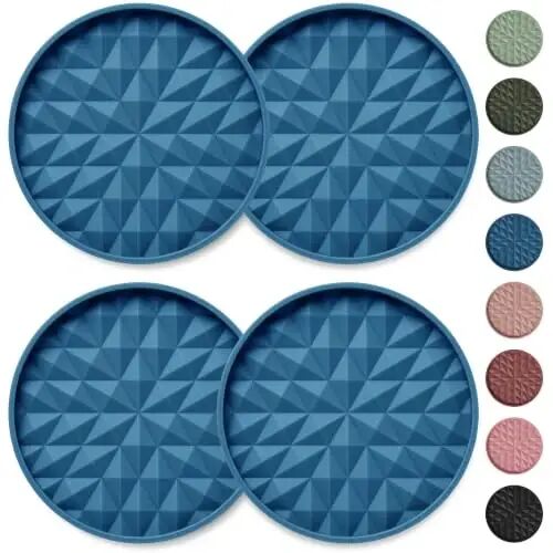 Wingcases Silicone Car Coasters Set of 4, 2.75