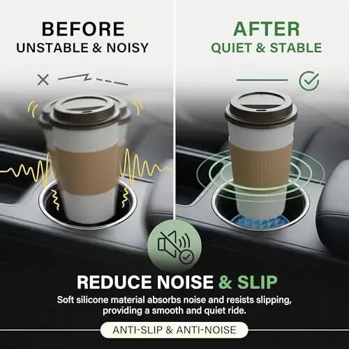 Wingcases Silicone Car Coasters Set of 4, 2.75