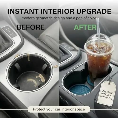 Wingcases Silicone Car Coasters Set of 4, 2.75